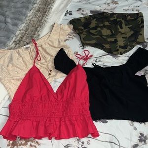 bundle of 4 summer tops. Different brands